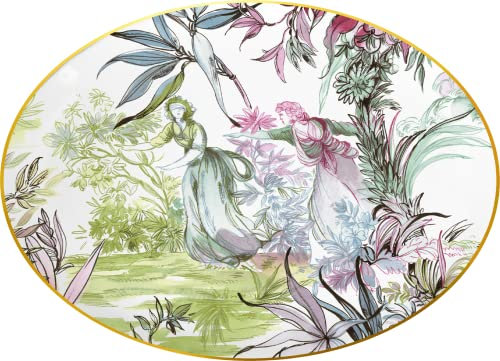 Baci Milano Ovaler Servierteller aus Porzellan - Florenz OVA1.FIR01-26 cm