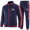 W JIANWANG Herren Jogginganzug Trainingsanzug Sportanzug Fußball Sporthose für Gym Tracksuit Atmungsaktiv Hausanzug Marineblau JW-2016-L