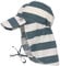 LÄSSIG Splash & Fun Baby und Kleinkind Sonnenhut mit Langen Nackenschutz mit UV-Schutz Stripes Milky/Blue 3-6 Monate