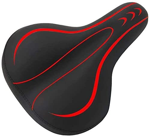 Dripex Fahrradsattel Herren Damen Bequem Weich Gel Fahrrad Sattel Wasserfest Ergonomisch für MTB Citybike Rennrad Rot