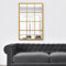 [en.casa] Espejo Cuadriculado de Pared Rectangular con 12 Piezas Cuadradas con Ganchos de Fijación MDF 90 x 60 cm - Dorado