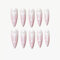 Sun&Beam Nails Handmade Press-on Long Almond Stiletto Pink White Halloween Glow In Dark Skeleton Finger Design False Nail Tips 10 Pcs (#127 M)