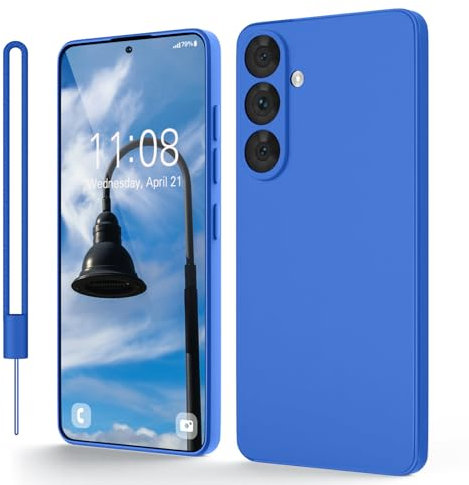 Andwing für Samsung Galaxy A54 Hülle Silikon-Schutzhülle mit Rundumschutz & Kameraschutz | Weiches Kratzfester Mikrofaser-Innenfutter | Kompatibel mit 4G/5G Modellen-Kleinblau