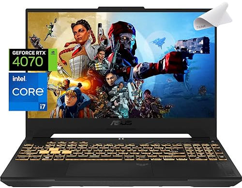 ASUS TUF Gaming Laptop RTX 4070 MUX 140W - i7-13620H - 15.6 FHD IPS Display 100% sRGB - RGB Backlit Keyboard - 64GB RAM - 4TB PCIe SSD - G-SYNC - Webcam - Mouse Pad - 2024