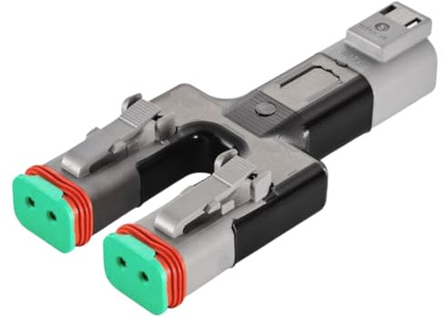 Deutsch Y-Verteiler 2-polig DT06-2S & DT04-2P Steckverbinder Adapter | Robustes Gehäuse für Signale und Strom in Steuerungssystemen - Ideal für Maschinenbau sowie Sensornetzwerke