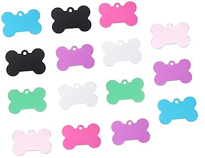 minkissy 15PCS Dog Tag Bones Shape Tags Dog Collar ID Tags Decorative Labels Keychain Accessories Dog Accessories for Small Dogs Shaped Dog Tags Aluminum Wiring Harness pet