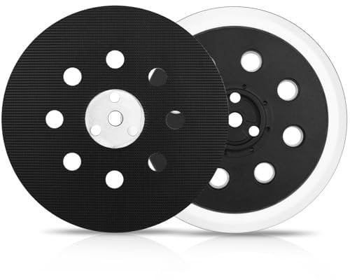 2PCS 5 Inch 8 Hole Hook and Loop Orbital Sander Replacement Pad for Bosch RS032 & RS031 Hard Backing Pad Compatible with Bosch 1295DP 1295D 1295DH 1295DVS 3107DVS 3725DVS 3725DEVS Orbital Sander