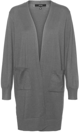 VERO MODA Damen Cardigan Lange Strickjacke Loose fit Taschen Langarm | Cardigan
