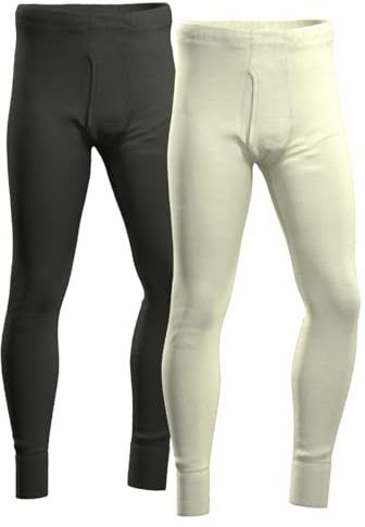 HERMKO 40550 Herren Lange Unterhose aus Merinowolle/Tencel