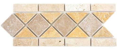 Naturstein Bordüre Valat Beige Braun Gold