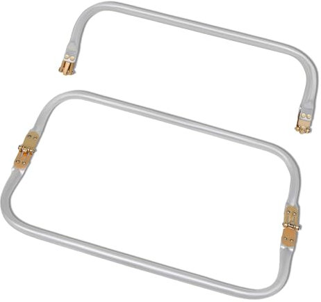 Uxney Taschenrahmen, Rechteckige Geldbörsen-Hardware mit Rahmen, Kussverschluss für DIY-Geldbörsenzubehör und Nähtaschen-Clutch-Bastelarbeiten, 2 Stück（30.5cm/12）