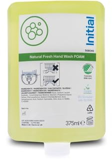 Natural Fresh Schaumseife, 12 × 375 ml, bis zu 7.200 Anwendungen | 12 × 375 ml Schaumseife mit frischem Duft, bis zu 600 Anwendungen je Kartusche und 7.200 Anwendungen insgesamt