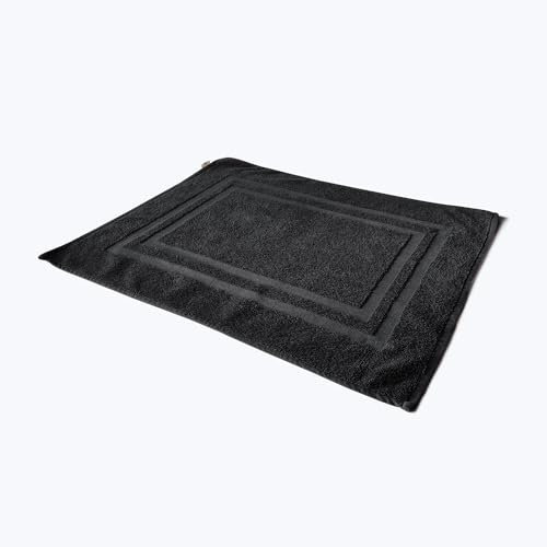Sedalinne - Pack 2 Toallas de baño Lisa - Formato Alfombra 50x70cm - 100% algodón Peinado - Altamente Absorbente - gramaje 650 gr - Secado rápido y Tacto Suave - Color Negro