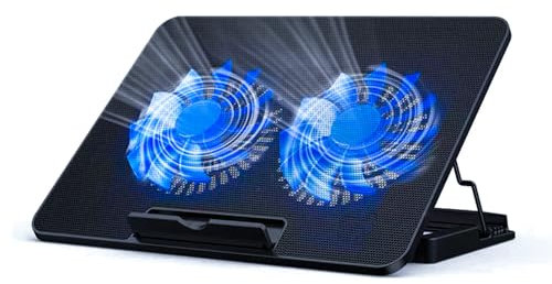 Laptop Cooling pad Laptop Cooler Stand Laptop Fan Cooling pad for 12-15.6 Inch Laptop Notebooks Gaming Laptop Cooling Stand, 2 USB Powered Laptop Fan, Portable Slim Quiet Fit Apple Air/Pro/MacBook