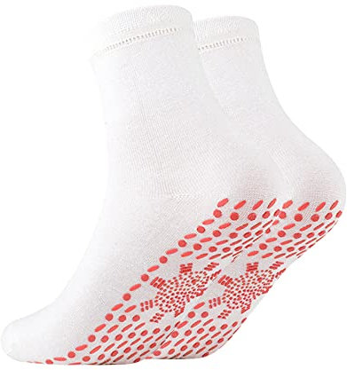 Heated Socks Tourmaline Self-Heating Magnetic Comfortable Winter Warm Unisex Breathable Warm Cotton Socks for Outdoor Skiing Winter Self-Heating Socks Water Socks