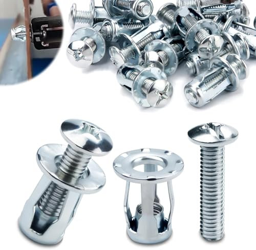 Mbsomnus Hohlraumdübel Metall M5x25, 30 Stück Hohlraum Metallanker Jack Nuts Petal Nuts Expansion Nuts Dünne Befestigungen Hohlwandanker Sortiment Kit Schwerlast für Dünne Wände Hohltüren Eisenblech
