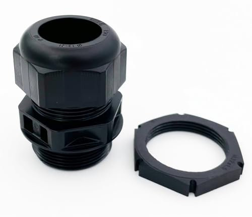 Wiska 10112382 M32 Sprint Cable Gland, Pack Of 1, Clamping Range 13-21mm, Black