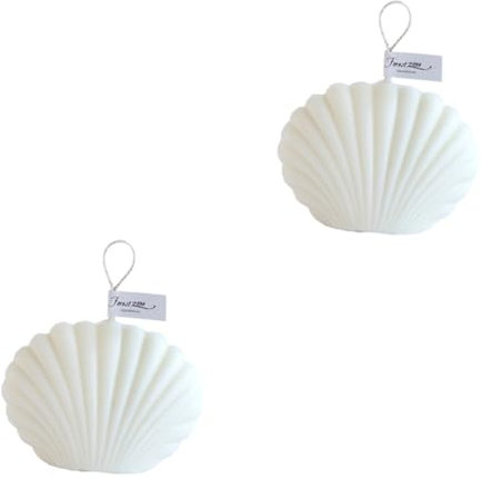 Healeved Muschel 2 Stk Schale Kerze Bürodeko Büro Dekoration Hochzeitdeko Ehe Schlafzimmer Atmosphäre Kerze Muschel Shell-aromatherapie- Mit Muschelduft Paraffin Weiß