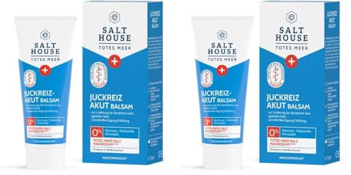 Salthouse Totes Meer Therapie Juckreiz Akut Balsam, mit Magnesiumchlorid speziell gegen akut juckende Hautirritationen, beruhigt und kühlt, 75ml (Packung mit 2)