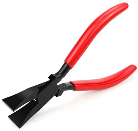 LPZMPZ Falzzange 180 Grad Abkantzange Blechzange Breit 22 mm Blechbiegezange Biegezange mit Rutschfestem Griff Dachdecker Werkzeug zum Biegen und Glätten von Blechen (Rot 180°)