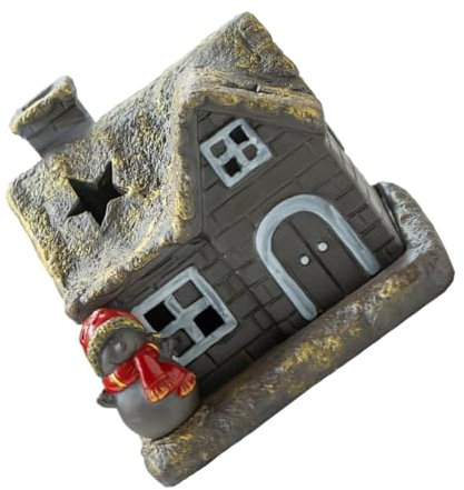 Warmhm Räuchergefäß Aus Keramik Für Weihrauch Weihnachtsthema Schneehaus- Elegantes Zartes Design