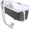 QSLKI G1 1/2 Bath Waste and Overflow Kit, 48 cm, Plastic Bath Waste with Overflow and Plug Chrome Finish, Upgraded Bath Waste and Overflow Kit Chrome Pop Up Bath Plug Bath Drain, Waste Drain Replacem