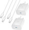 45W Super USB C Fast Charger 2.0 for Samsung,2 Pack USB Type C Cable and Plug Charge for Galaxy S25/S24 Ultra/S24+/S23 Ultra/S23+/S22 Ultra/S22+/S20 Ultra/A16/A15/A25/A34/A35/A54/A55/M55/C55/Tab S9 S8