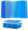 Lawnrden Piscina Solar Cubierta Solar a Prueba de Polvo Plegable Preservación de Calor de Piscina Anti UV de Polvo de 260x160cm, Cubierta de conservación de Calor