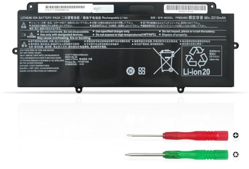 KXRSII FPB0340S Laptop Akku für Fujitsu LifeBook U937 U938 U939 U939X U9310 U9310X U9311X Series FPCBP536 4INP5/60/80 14.4V 3490mAh 50Wh