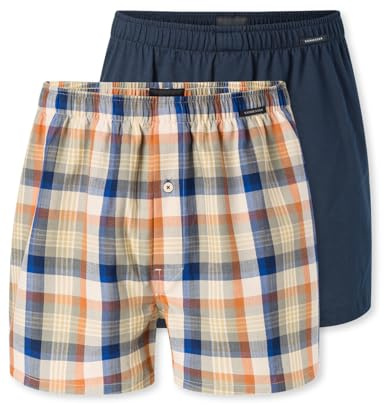 Schiesser Herren 2 Pack Boxershorts Baumwolle Jersey weich Multipack - Jerseyboxer