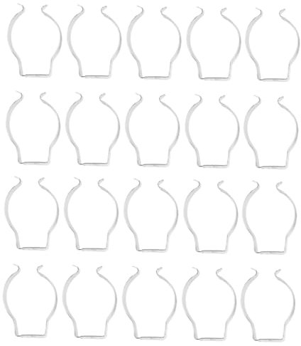 HOUDERCO 50 Stück LED Licht Montage Clips Förmige Halterung für LED Röhren Manganstahl Lampenhalter Sicherer Halt für Leuchtstoffröhren Vielseitig Einsetzbar Verschiedenen Anwendungen