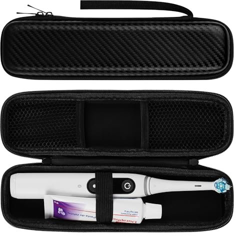 Linkidea Electric Toothbrush and Toothpaste Travel Case, Battery Toothbrush Carry Bag Compatible with Oral-b Pro 1500 8000, Philips Sonicare 5100, 6100, 9900, 4100 (Small)