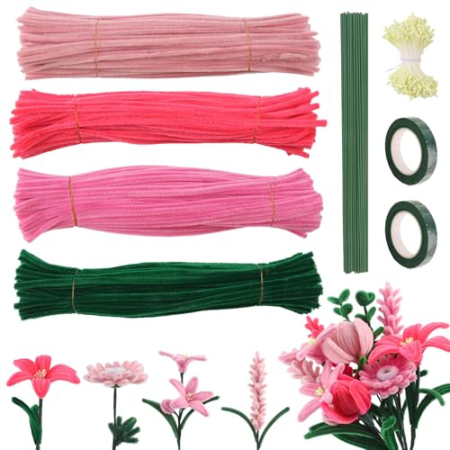 OMIGA 400 Pezzi Scovolini per Lavoretti Scovolini Colorati Pipa | Soffice Scovolini Ciniglia Lavoretti Creativi per Bambini Scovolini Decorativi per Fai Da Te Progetti Artistici