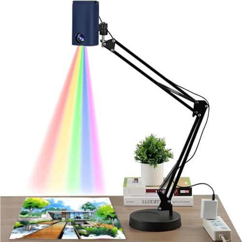 Drawing Projector, Art Projector for Tracing Drawing Painting, The Device Supports Mobile Phones, USB Flash Drives, Ipad, WiFi and USB Connectivity for Easy Image Transfer, Ideal for Home, School
