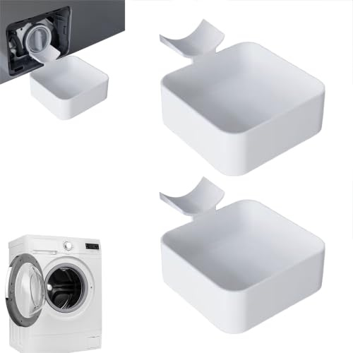 Washer Drain Pan,Water Catch Tray,2 Leak-Proof Washing Machine Drain Funnel | Heavy-Duty 3D Printed Tray Protection for Front Load Washing Machines, P revents Floor Spills & Damage, Basement, Apartment
