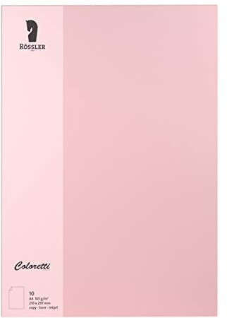 Rössler 220726523 - Coloretti Briefpapier, 165g/m², DIN A4, rosa, 10 Blatt