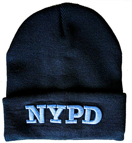 NYPD Wintermütze New York Police Department Navy & White One Size, Marineblau, Einheitsgröße