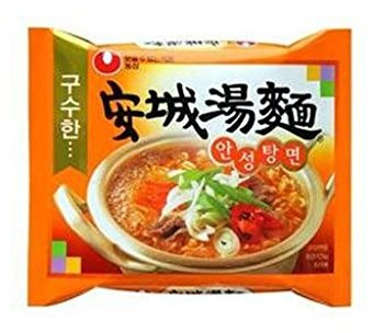 Nong Shim Hot and Spicy Noodle Soup:Ansung Tangmyun 125g packages(pack of 20)