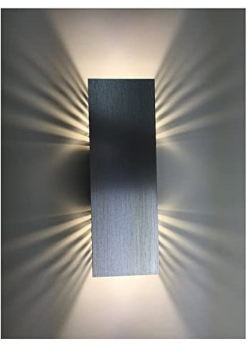 SpiceLED Wandleuchte | ShineLED-30 | 2x15W Weiß | hell silbernes Gehäuse | Schatteneffekt | High-Power LED Wandlampe dimmbar