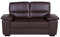 Beliani Klassisches Sofa mit Armlehnen 2-Sitzer Kunstleder braun Vogar