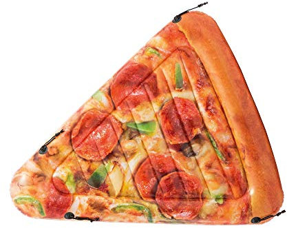Intex Tapis Gonflable en Tranche de Pizza avec Impression réaliste, 150 x 140 cm