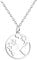 Sofia Milani - Damen Halskette 925 Silber - Globus Weltkarte Anhänger - 50209