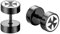 JewelryWe Schmuck Fake Plug Ohrstecker Edelstahl Eisernes Kreuz EK Fakeplug Tunnel Ohrringe Ohr-Piercing für Herren Damen Schwarz
