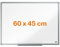 Nobo Basic Whiteboard, 60 x 45 cm, magnetisch, trocken abwischbar, Magnettafel mit Aluminiumrahmen, Eckmontage im Quer- oder Hochformat, inkl. Stiftablage – Amazon Exklusiv, Steel