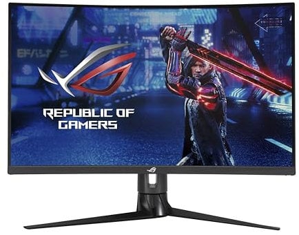 ASUS ROG Strix XG32VC Curved Gaming Monitor 31.5 Inch WQHD (2560 x 1440), 170Hz (Above 144Hz), 1ms, Extreme Low Motion Blur Sync, 125% sRGB, FreeSync Premium Pro, DisplayHDR 400, USB Type-C, Black