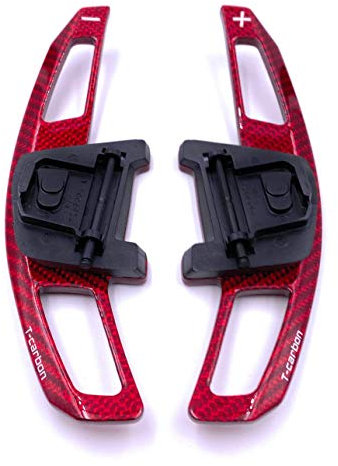 H-Customs Fiberglas Austausch Schaltwippen Shift Paddle kompatibel mit Golf 7 nur GTI R GTD; Polo Gti >2018, Scirocco etc rot