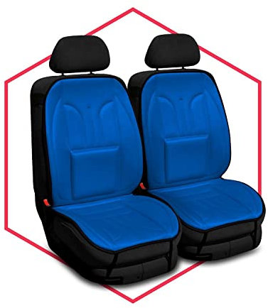 Saferide Autositzbezüge Universal Sitzauflage Autositzmatte Auto Sitzbezüge kompatibel mit Opel Frontera Polyester Autoschonbezüge Blau Vorne 1+1