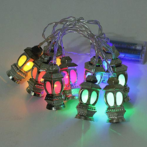 OSALADI LED Muslim Ramadan Lanterns String Lights Battery Operated Eid Light Mubarak Light Eid Decorations for home Festival Party Bedroom Birthday