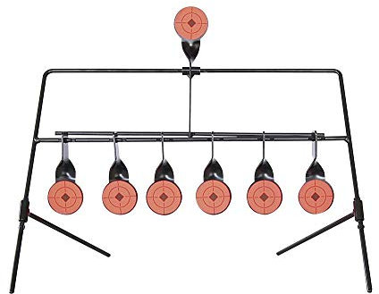 Eva Shop® Landmann Premium 6+1 Pendelspiel bewegtes Schießspiel Pendelziel Field Target für Luftgewehr, Luftpistole, Co2 Waffen und Softair - Geeignet für Diabolos und BBS