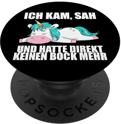 PopSockets Lustige Sprüche Einhorn Mitarbeiterin Arbeitskollegin Büro PopSockets PopGrip: Ausziehbarer Sockel und Griff für Handys/Tablets mit Tauschbarem Top